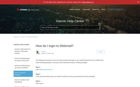 How do I login to Webmail? – Internic.ca