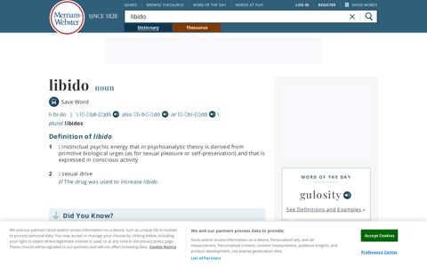 Libido | Definition of Libido by Merriam-Webster