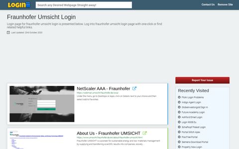 Fraunhofer Umsicht Login | Accedi Fraunhofer Umsicht