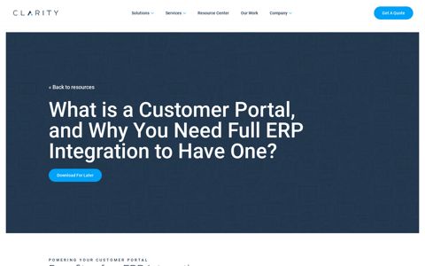 Discover Why You Need a Full ERP Customer Portal Integration