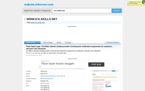 ics-skills.net at WI. Tester Signin page - ICS Skills, Ireland's ...