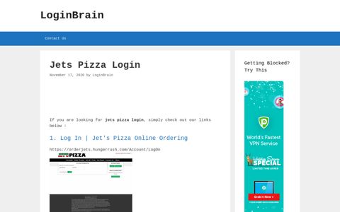 Jets Pizza Log In | Jet'S Pizza Online Ordering - LoginBrain