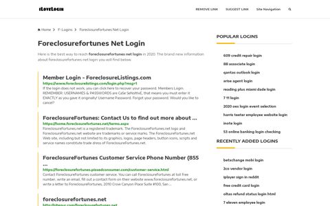 Foreclosurefortunes Net Login ❤️ One Click Access - iLoveLogin