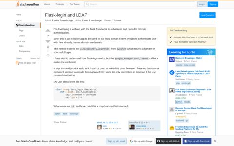 Flask-login and LDAP - Stack Overflow