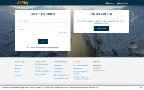 Alpiq Energie Deutschland | Einloggen