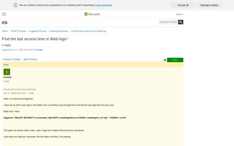 Find the last access time in Web logs : The Official Microsoft ...