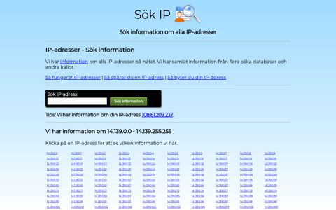 IP-adresserna 14.139.0.0 - 14.139.255.255
