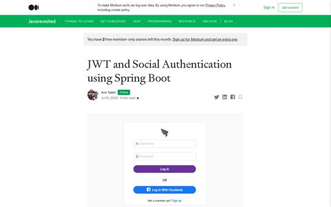 JWT and Social Authentication using Spring Boot | by Amr ...