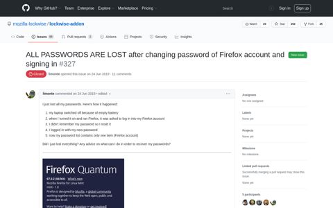 ALL PASSWORDS ARE LOST after changing password of ...