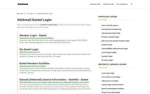 Webmail Exetel Login ❤️ One Click Access - iLoveLogin