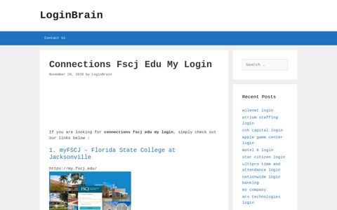 connections fscj edu my login - LoginBrain