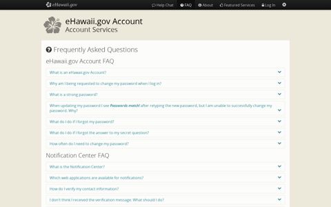 FAQ - eHawaii.gov