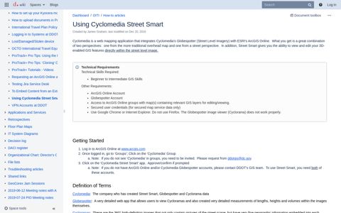 Using Cyclomedia Street Smart - Confluence Mobile - d. Wiki