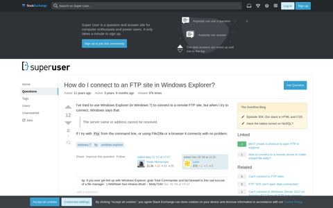 How do I connect to an FTP site in Windows Explorer? - Super ...