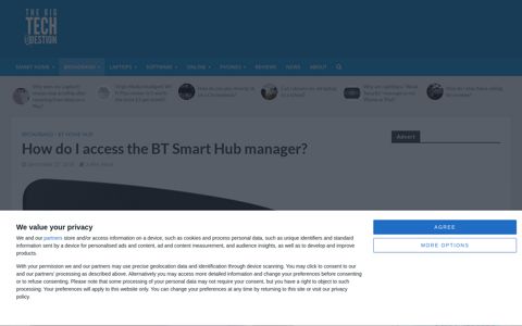 How do I access the BT Smart Hub manager? | The Big Tech ...