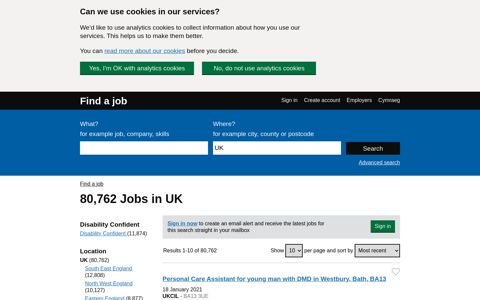 98,999 Jobs in UK