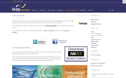 Ansys Academic at LEAP Australia - Tutorials, Videos & More