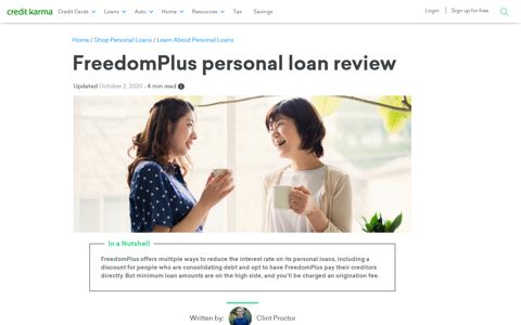 FreedomPlus Personal Loan Review | Credit Karma