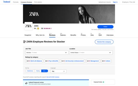Working as a Stocker at ZARA: Employee Reviews | Indeed.com