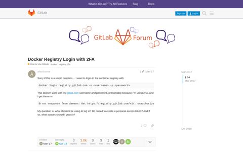 Docker Registry Login with 2FA - How to Use GitLab - GitLab ...