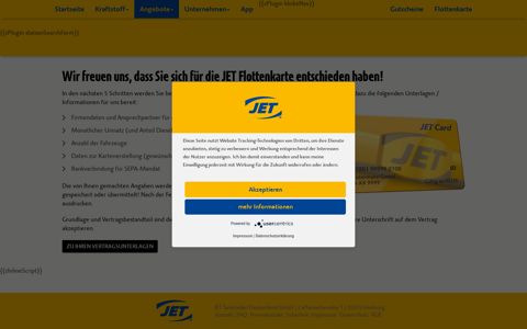 Flottenkarte / Flottenkarte / Angebote :: JET Tankstellen