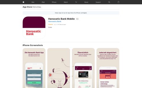 ‎Hanseatic Bank Mobile im App Store