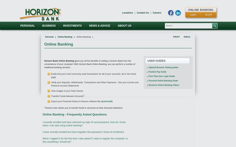online banking - Online Banking | Horizon Bank