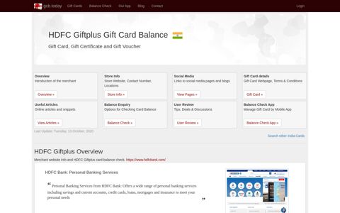 HDFC Giftplus | Gift Card Balance Check | Balance Enquiry ...