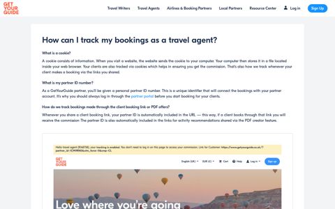 How can I track my bookings as a travel agent? | GetYourGuide