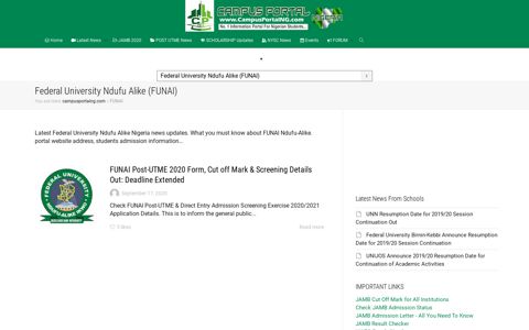 Federal University Ndufu Alike News Updates • www.funai ...