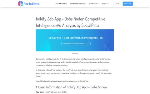 hokify Job App - Jobs finden Competitive Intelligence｜Ad Analysis ...
