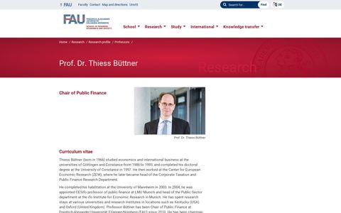 Prof. Dr. Thiess Büttner › School of Business, Economics and ...