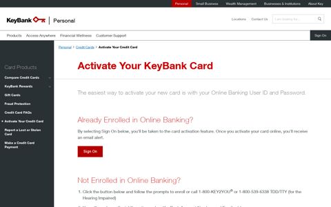 Activate Your Credit Card | KeyBank