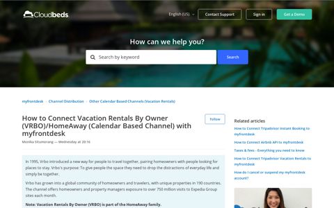 How to Connect Vacation Rentals By Owner (VRBO)/HomeAway