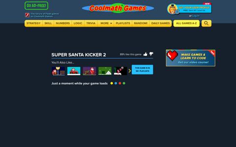 Super Santa Kicker 2 - Play it now at CoolmathGames.com