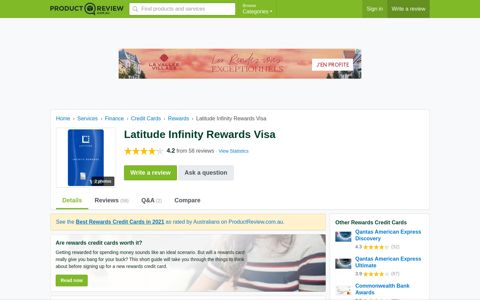 Latitude Infinity Rewards Visa | ProductReview.com.au