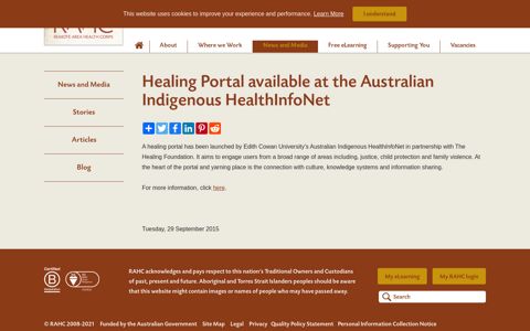 Healing Portal available at the Australian Indigenous ...