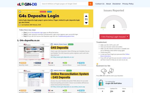 G4s Deposita Login - A database full of login pages from all ...