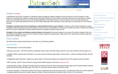 FirstSpot® home page - PatronSoft