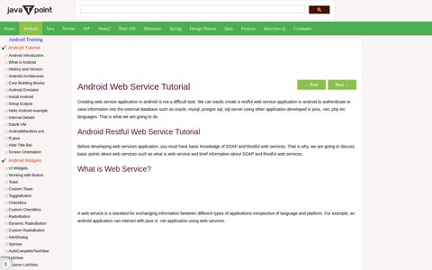 Android Web Service | Android Restful Web Service - javatpoint