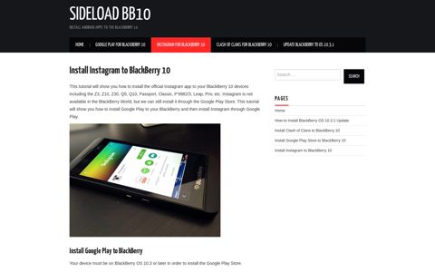 Install Instagram to BlackBerry 10 – Sideload BB10