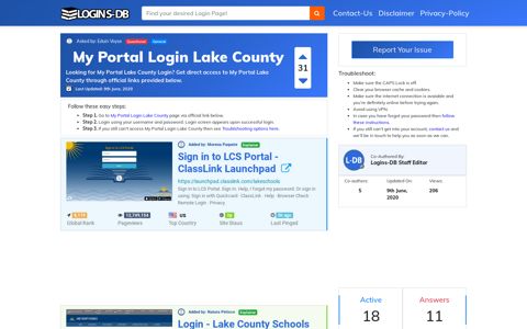 My Portal Login Lake County - Logins-DB