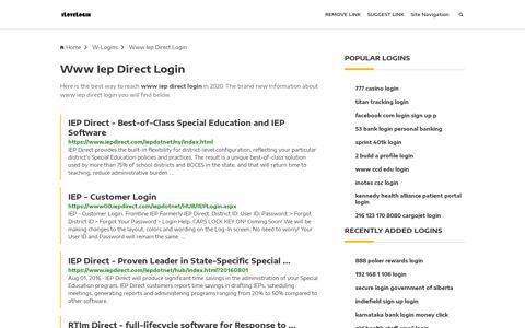 Www Iep Direct Login ❤️ One Click Access - iLoveLogin