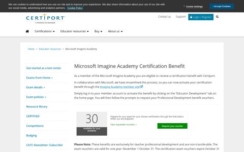 Microsoft Imagine Academy Certification Benefit - Educator ...