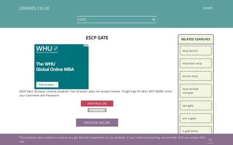 ESCP Gate - General Information about Login - Logines.co.uk