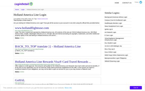 Holland America Line Login www.hollandflightease.com - http ...