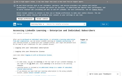 Accessing LinkedIn Learning – Enterprise and Individual ...