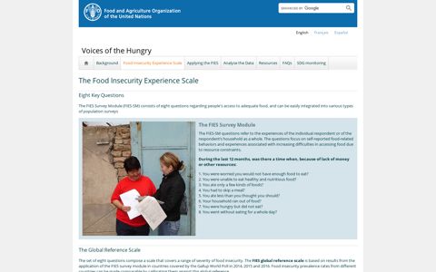 Food Insecurity Experience Scale | Voices of the Hungry ...