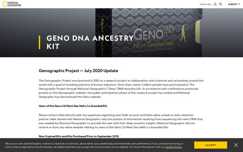 Geno DNA Ancestry Kit - National Geographic