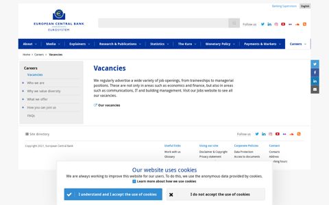 Vacancies - European Central Bank